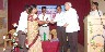 Handing over cheques