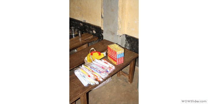 Free toothbrushes and toothpaste