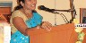 Mrs. Usha Anchan, local Taluk Panchayat head, giving a talk